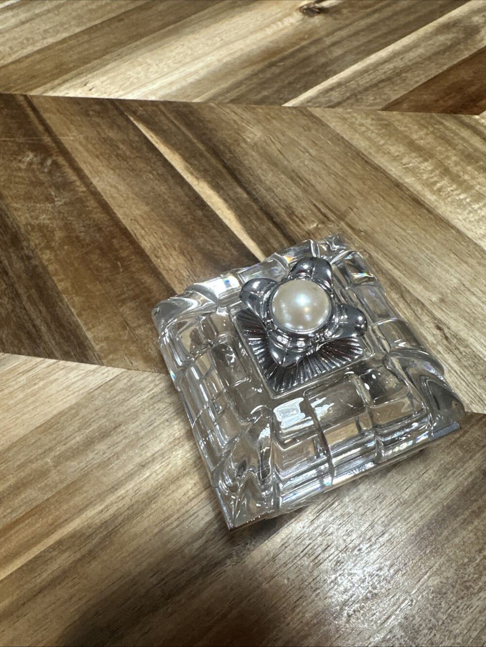 Lenox Diamonds & Pearls Full Lead Square Flower Box